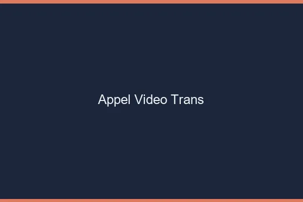Appel vidéo trans