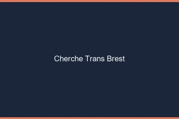Cherche trans Brest