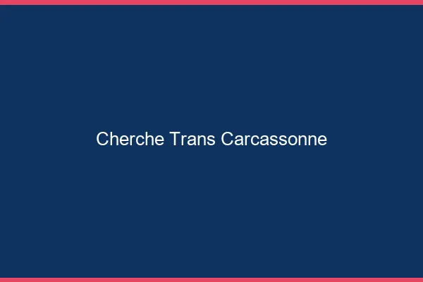 Cherche trans Carcassonne