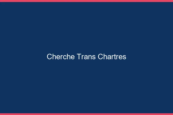 Cherche trans Chartres