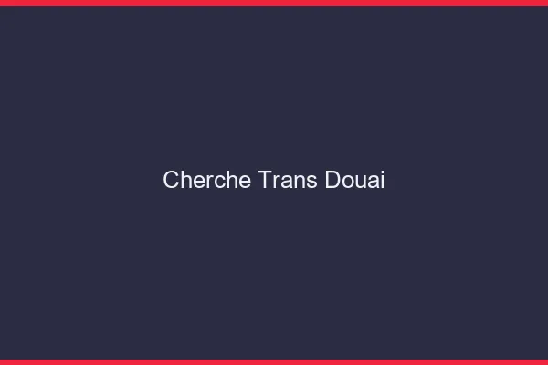 Cherche trans Douai