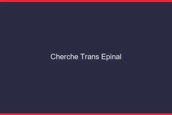 Cherche trans Épinal