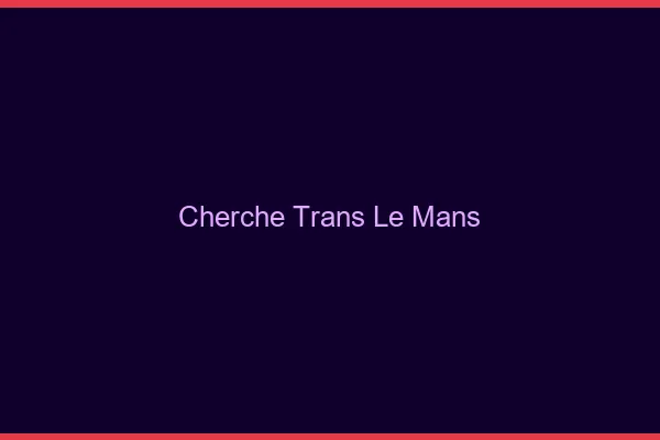 Cherche trans le mans