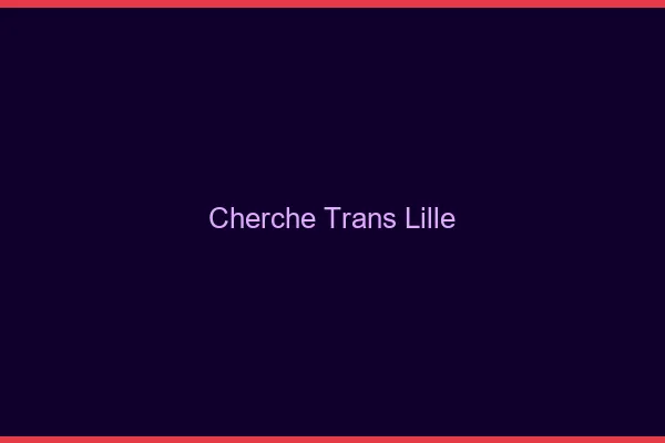 Cherche trans Lille