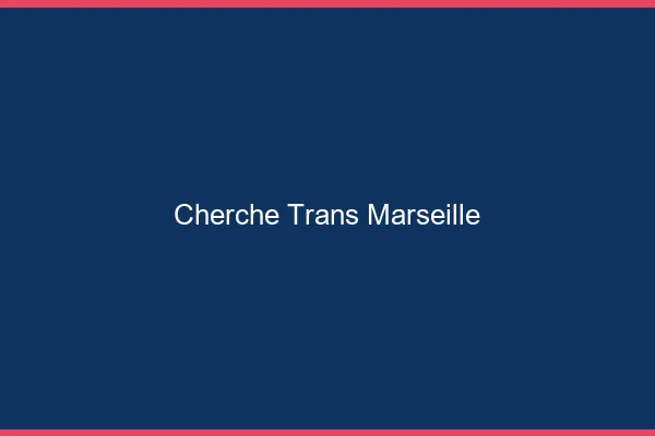 Cherche trans Marseille