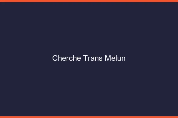 Cherche trans Melun