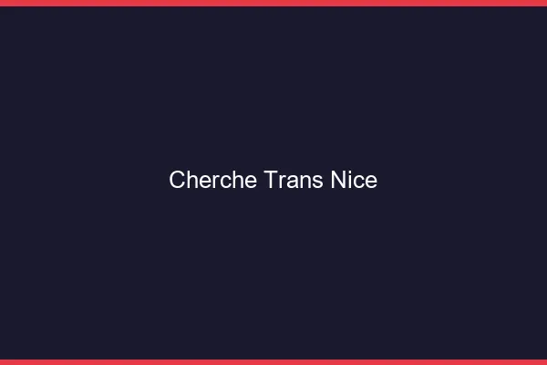 Cherche trans Nice