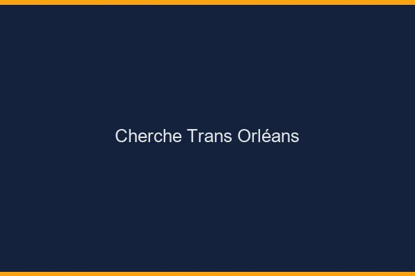 Cherche trans Orléans