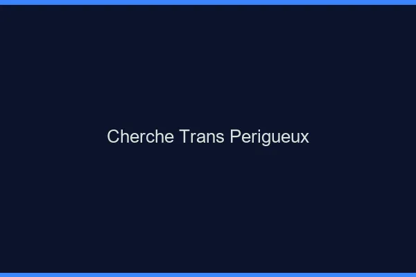 Cherche trans Périgueux