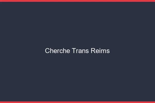Cherche trans Reims