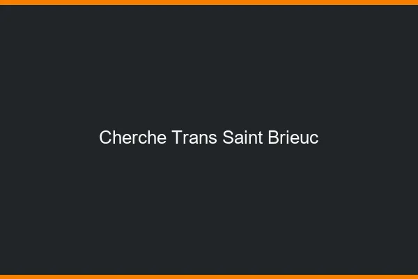 Cherche trans Saint-Brieuc