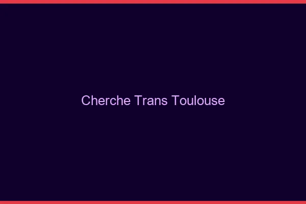 Cherche trans Toulouse