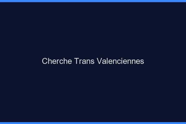 Cherche trans Valenciennes