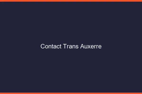 Contact trans Auxerre