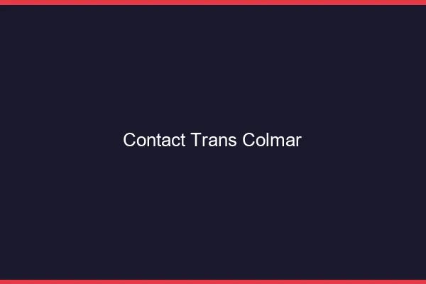 Contact trans Colmar