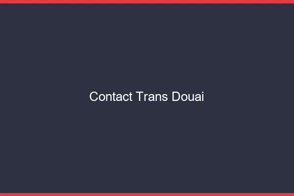 Contact trans Douai