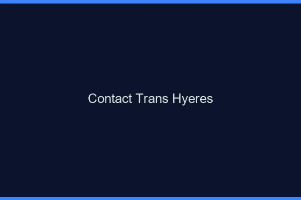 Contact trans Hyères