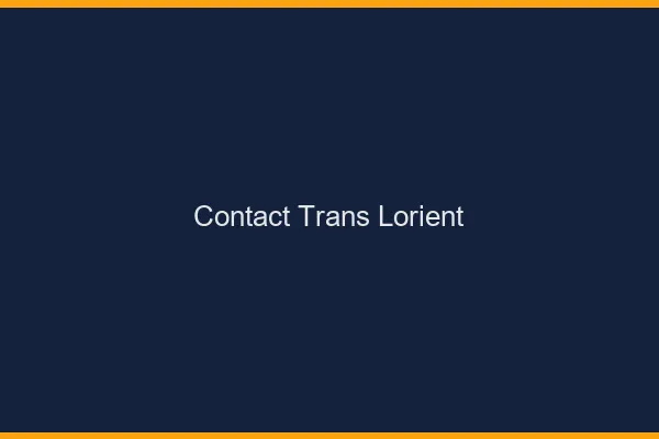 Contact trans Lorient