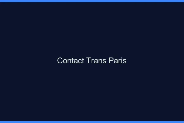 Contact trans Paris