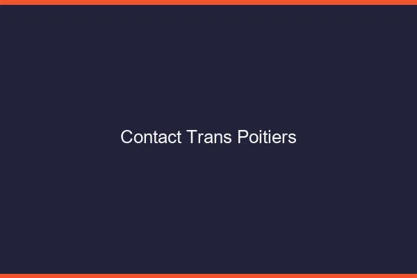 Contact trans Poitiers