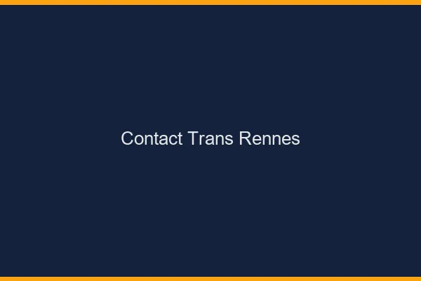 Contact trans Rennes