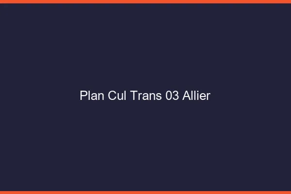 Plan cul trans 03 allier