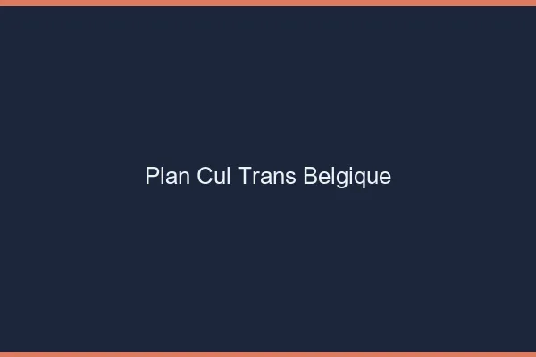 Plan cul trans Belgique
