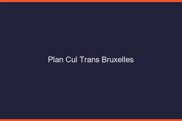 Plan cul trans Bruxelles