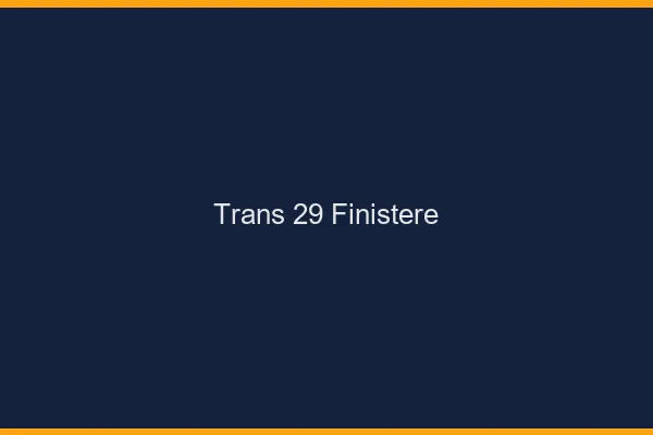 Trans 29 finistère