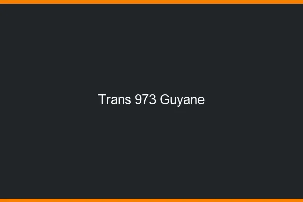 Trans 973 Guyane