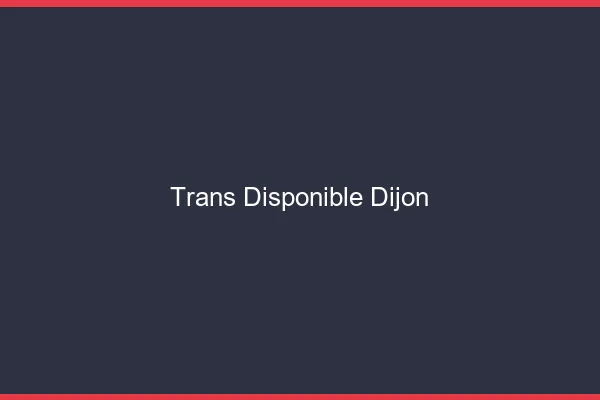Trans disponible Dijon