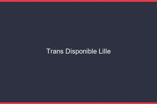 Trans disponible Lille