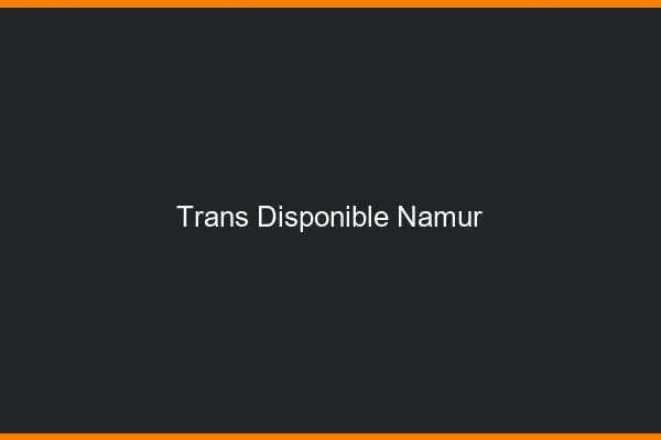 Trans disponible Namur