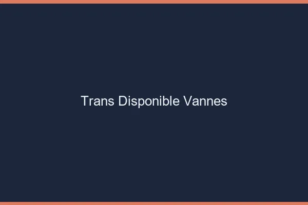 Trans disponible Vannes