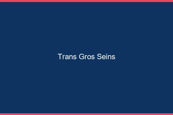 Trans gros seins